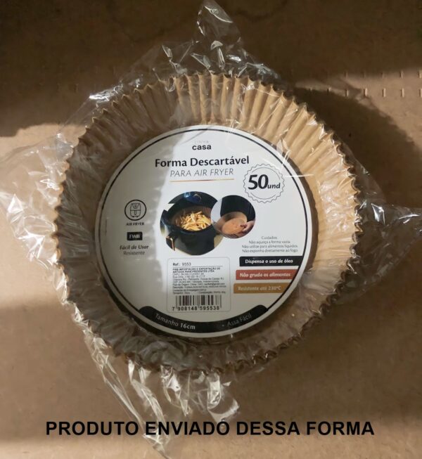 Forro de Papel Antiaderente Para Airfryer – 50 unidades - Image 3