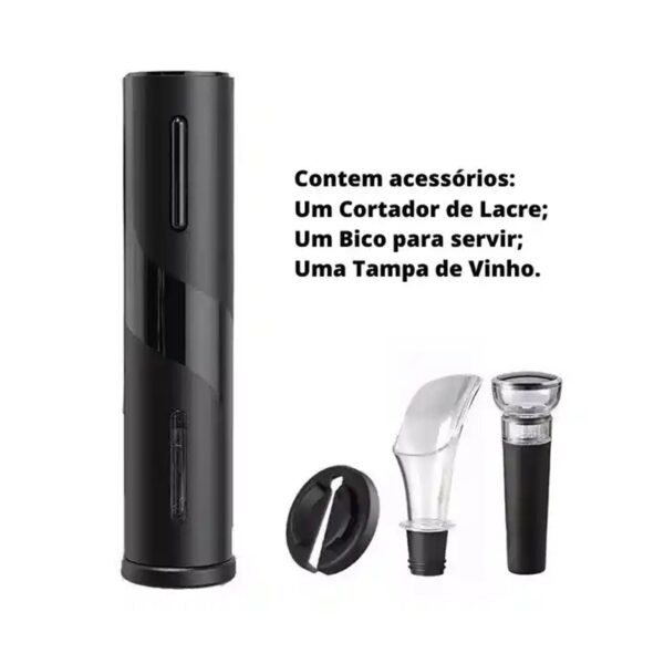 Kit Abridor de Vinhos Saca Rolhas Elétrico Automático - Image 2