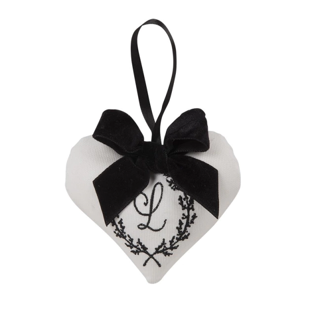 Mini Coração em Tecido Bordado - Imagem 2