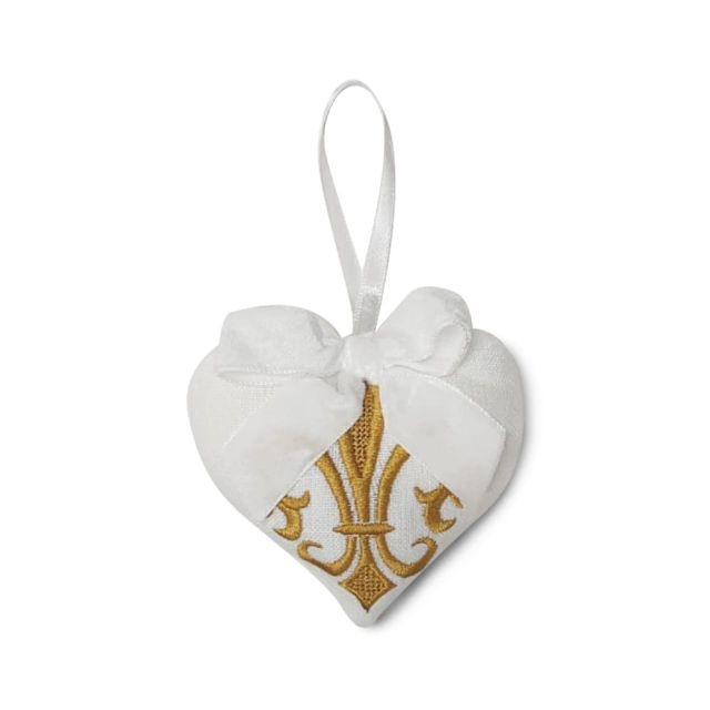 Mini Coração em Tecido Bordado - Imagem 6