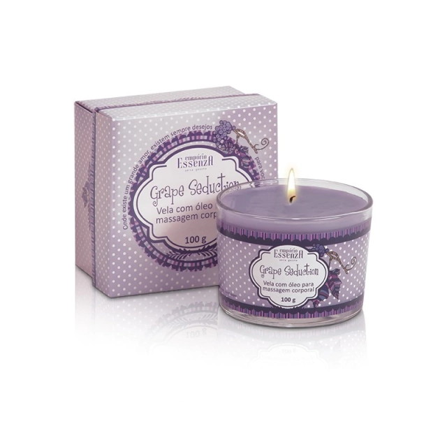 Vela com Óleo para Massagem Corporal Grape Seduction 100g - Imagem 2